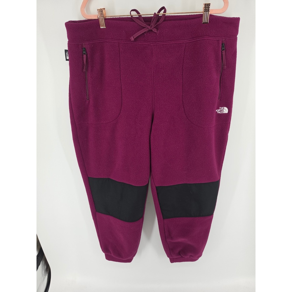 The North Face Womens XXL Circular Design Fleece Joggers Beet Purple NF0A7US8